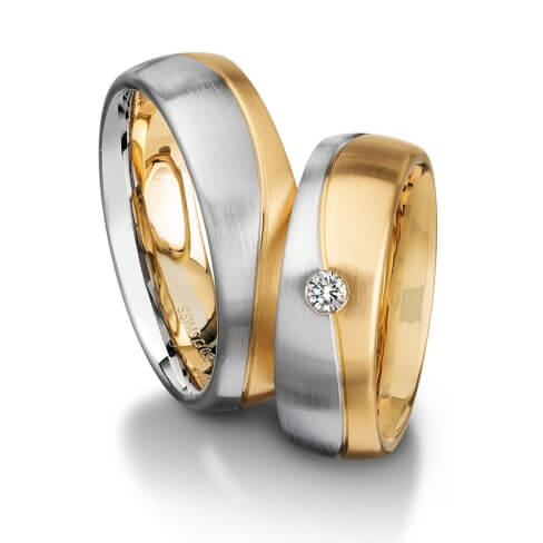 wedding bands, wedding rings, in gold, platinum, palladium, bicolor, with diamonds